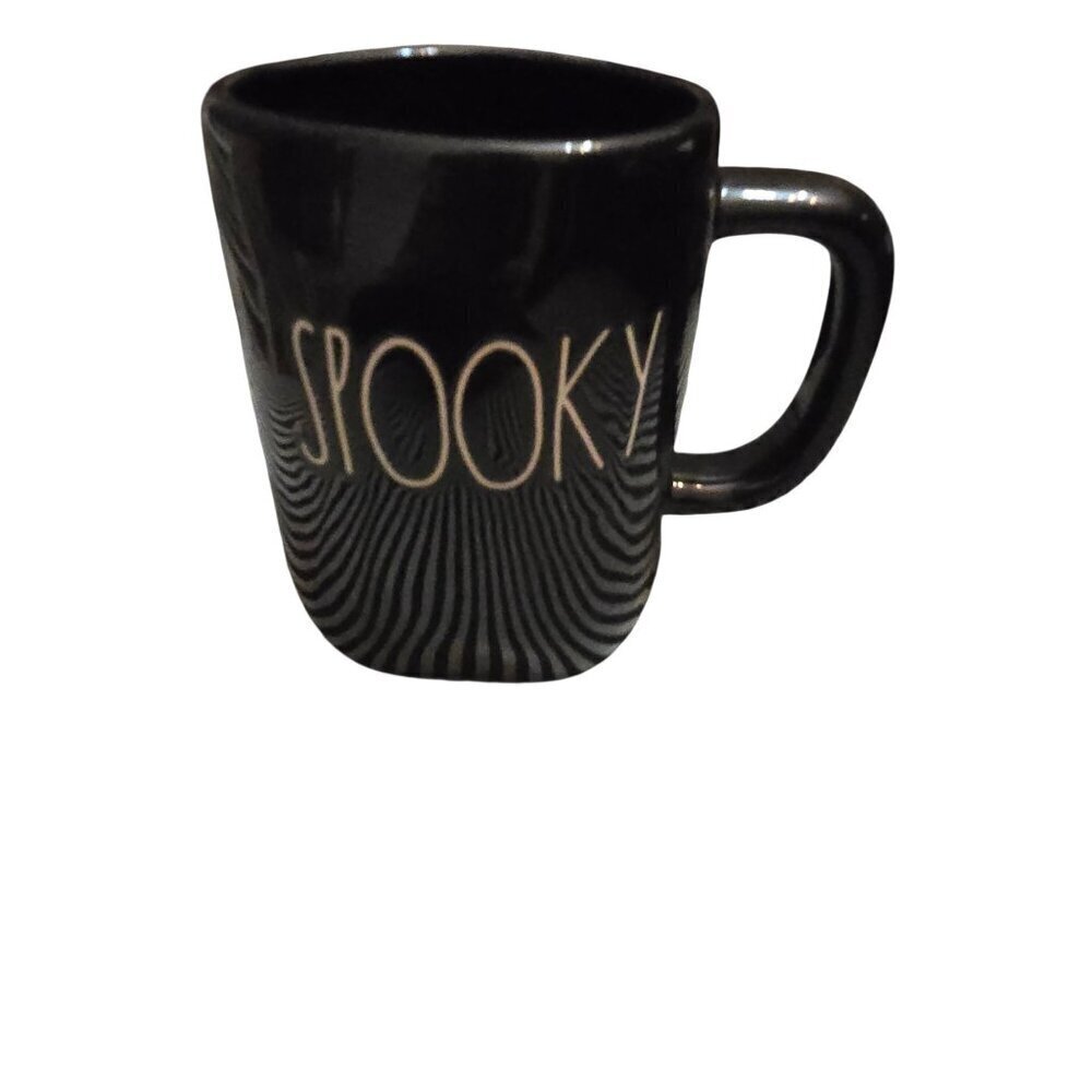 Rae Dunn Halloween Spooky Coffee Mug Black White Farmhouse